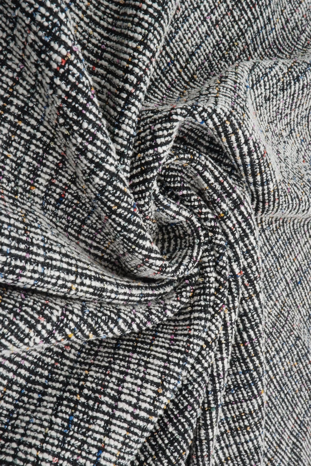 1 Yard Knit Boucle Multi Lurex Fabric Stretch Polyester Cotton Rayon Spandex 60/62 Inches Wide