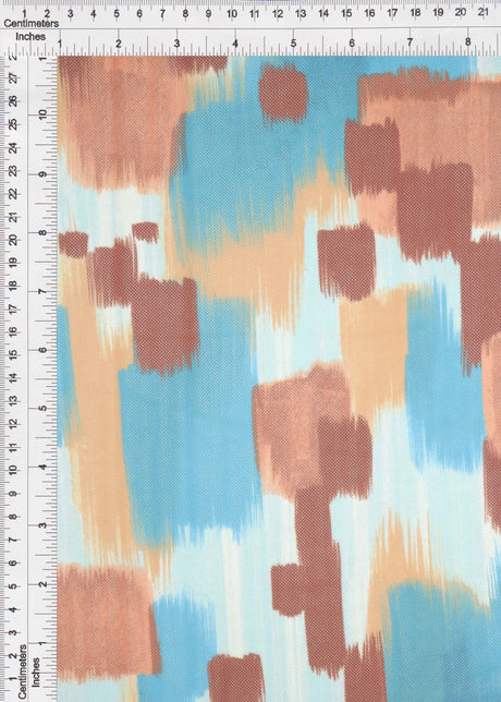 1 Yard Polyester Spandex 100 GSM Mesh Fabric, Digital Abstract Print, Soft Stretch 54" Width