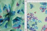 1 Yard Digital Floral Mesh Knit Fabric, 54'' Wide Polyester Spandex Blend