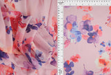 1 Yard Digital Floral Mesh Knit Fabric, 54'' Wide Polyester Spandex Blend