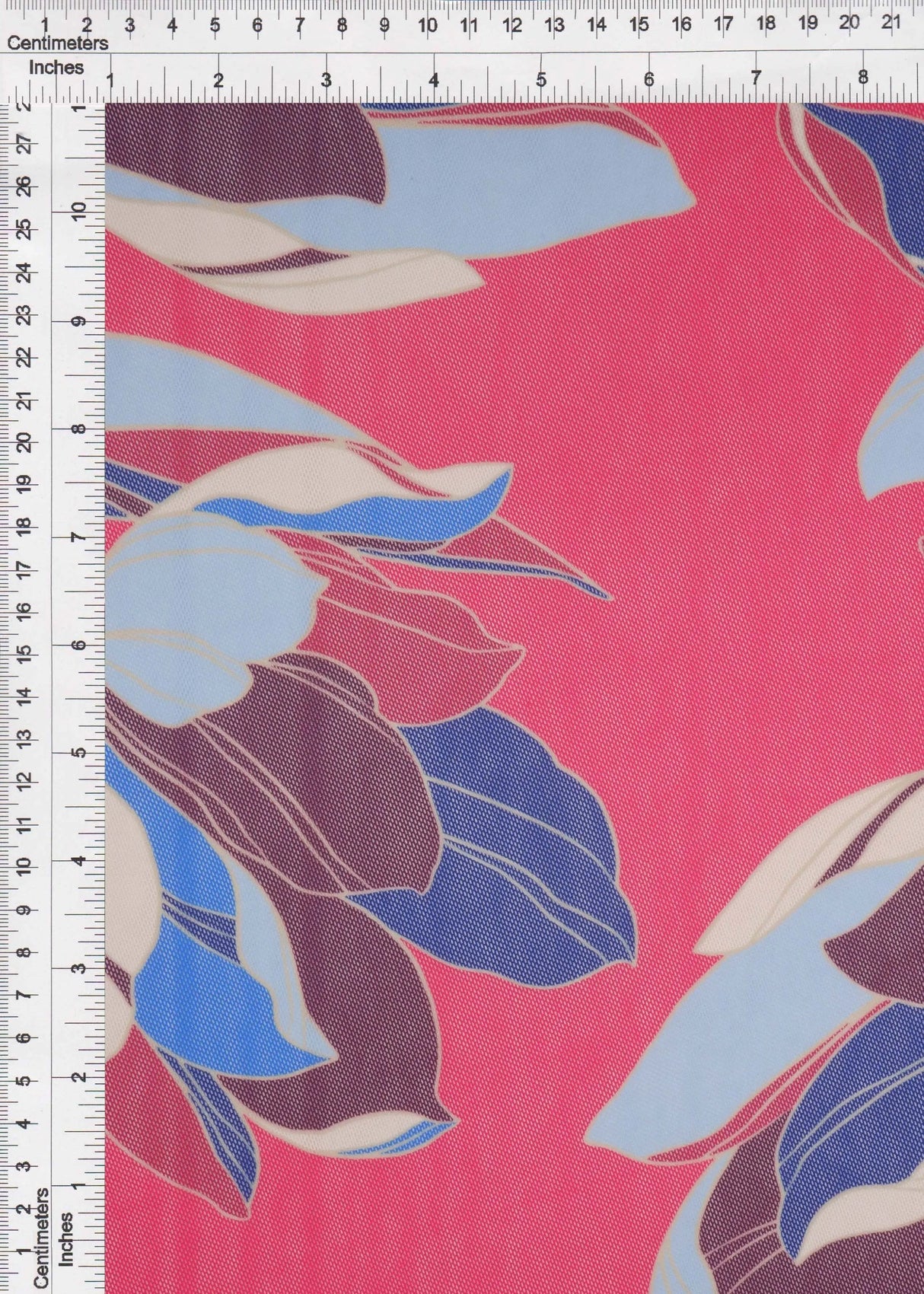 1 Yard Digital Floral Mesh Knit Fabric, 54'' Wide Polyester Spandex Blend