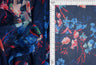 1 Yard Digital Floral Mesh Knit Fabric, 54'' Wide Polyester Spandex Blend