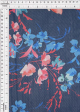 1 Yard Polyester Spandex 100 GSM Mesh Fabric Digital Floral Print Lightweight Stretch 54" Width
