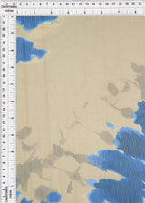 1 Yard Indigo Digital Abstract Mesh Print Fabric, 54'' Wide Polyester Spandex Blend