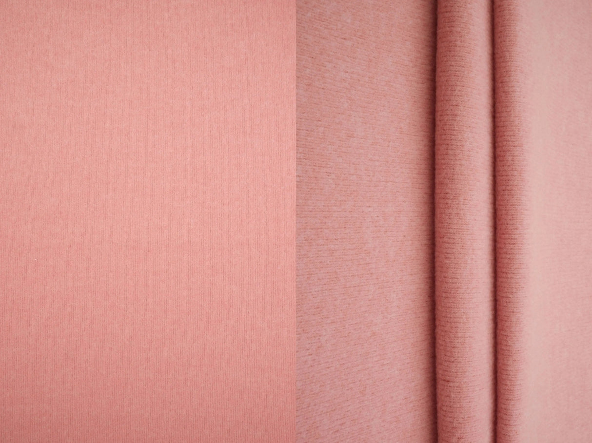1 Yard Polyester Rayon Spandex 240 GSM Fleece Rib Solid Fabric Soft 66" Width