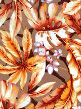 1 Yard Polyester Spandex 170 GSM DTY Brushed Leaf Tropical Print Fabric Soft 58/60" Width