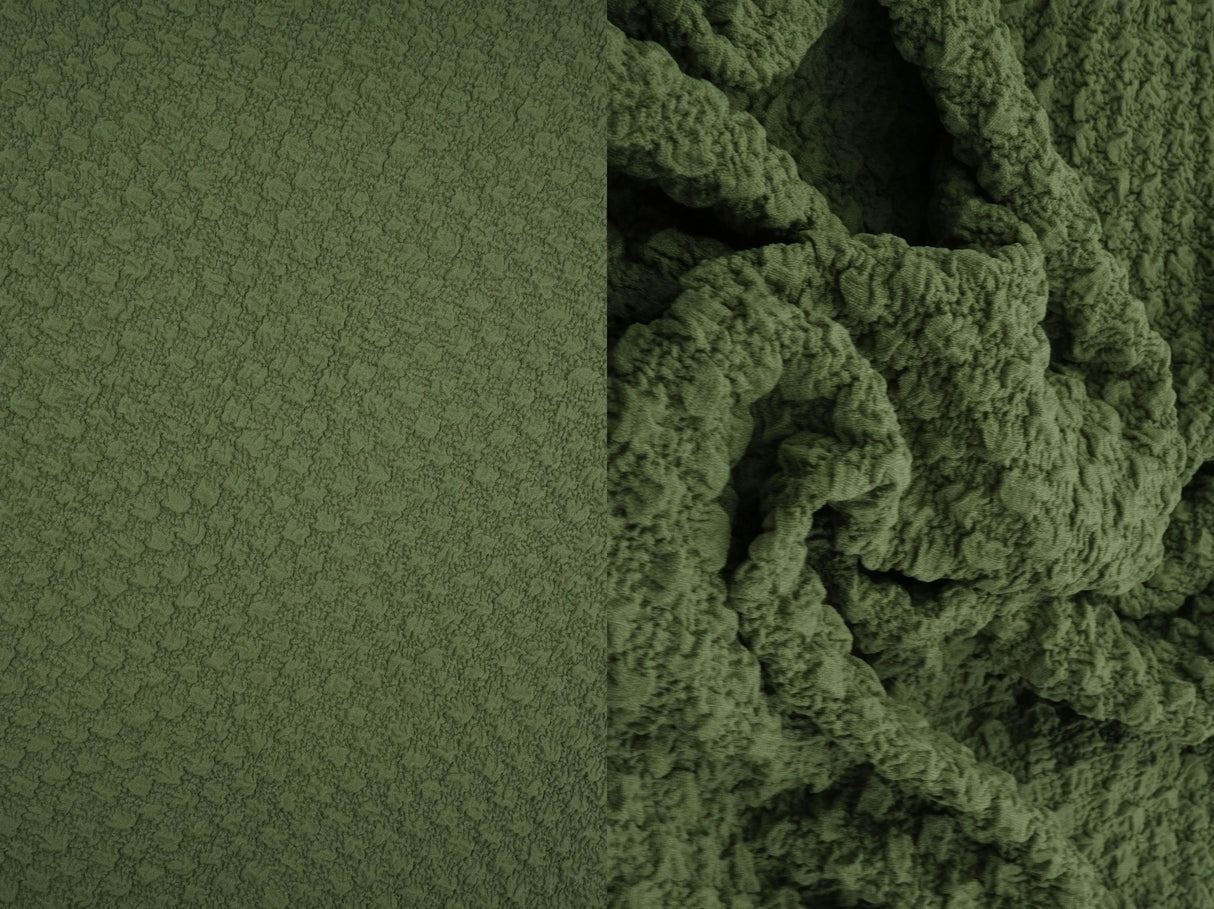 1 Yard Textured Cauliflower Jacquard Knit Fabric 59/60 Inch Wide Ultra Plush Heavyweight Material for Cozy Loungewear & Upholstery