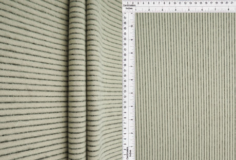 1 Yard Polyester Spandex 235 GSM Brushed Rib Fabric with Black Back Soft 58/60" Width