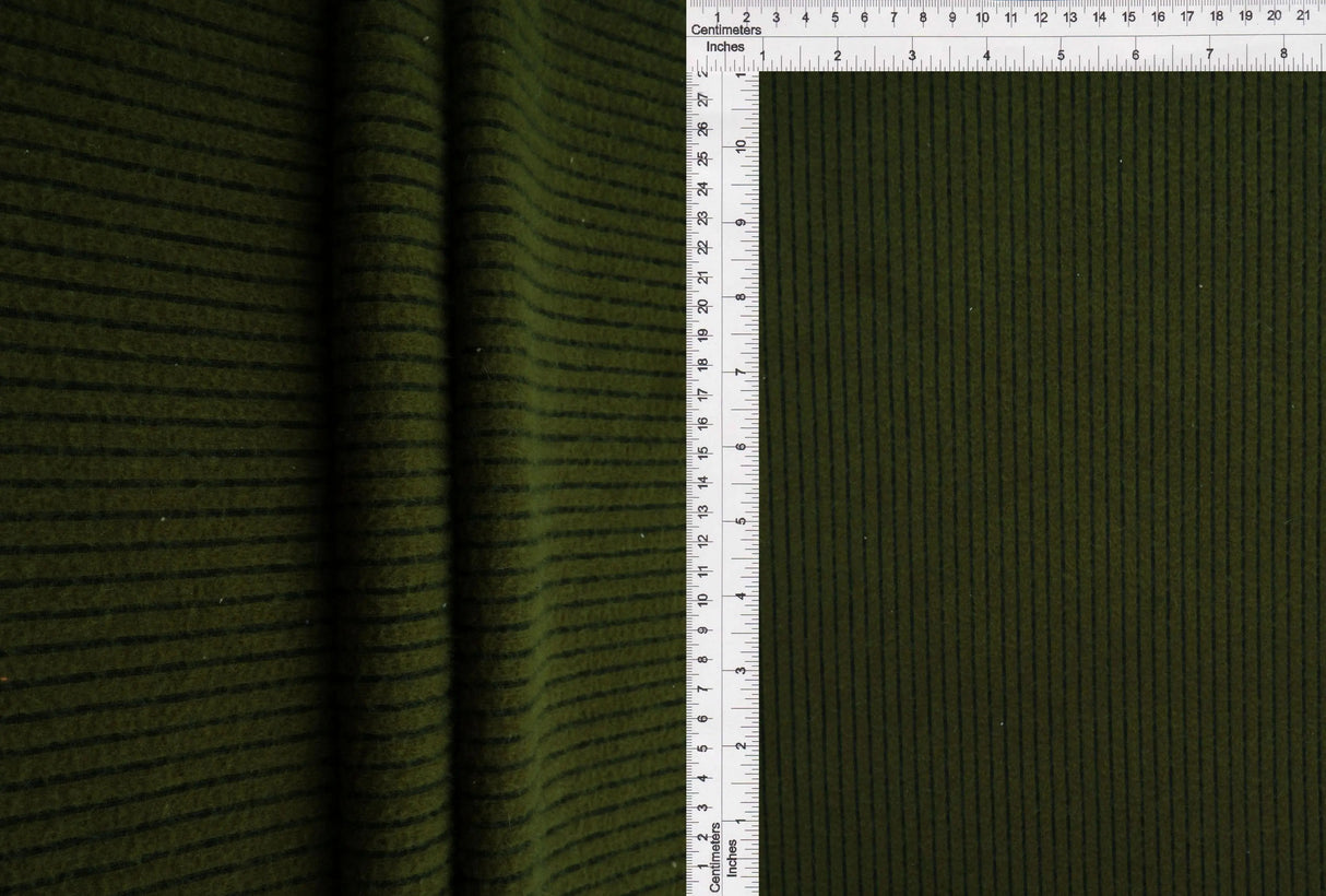 1 Yard Brushed Rib Knit Fabric with Black Backing, 58/60'' Wide Polyester Spandex Blend