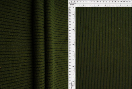 1 Yard Brushed Rib Knit Fabric with Black Backing, 58/60'' Wide Polyester Spandex Blend