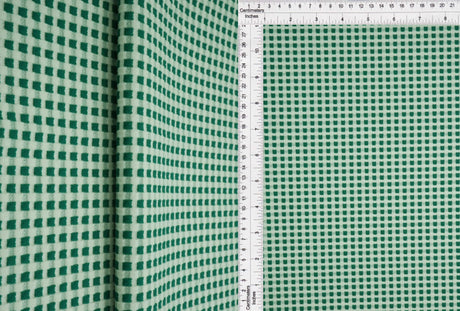 1 Yard Polyester Rayon Spandex 280 GSM Checkered Jacquard YD Fabric Soft 60/62" Width