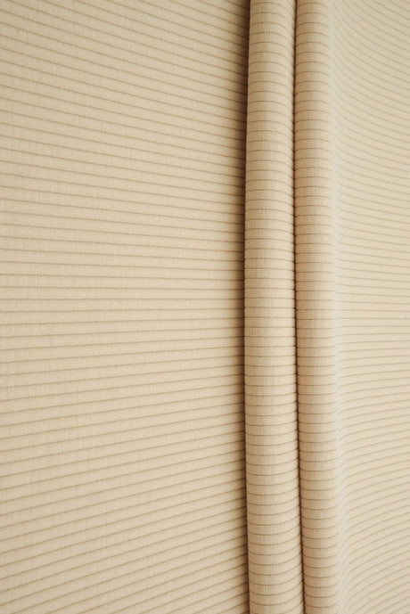 1 Yard Rayon Polyester Spandex 260 GSM Cupro Modal Double Knit Rib Fabric Soft 54" Width