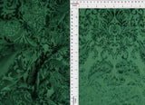 1 Yard Polyester Nylon Spandex 200 GSM Velvet Burnout Damask Wallpaper Fabric 58/60" Width