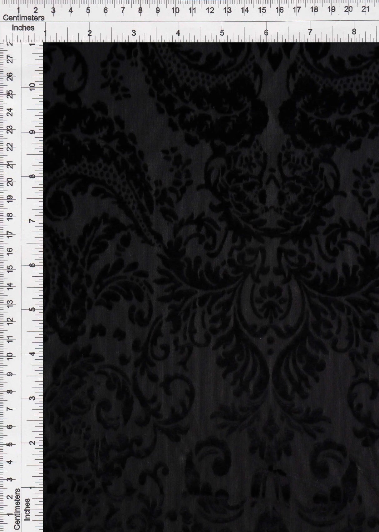 1 Yard Polyester Nylon Spandex 200 GSM Velvet Burnout Damask Wallpaper Fabric 58/60" Width