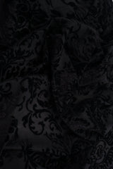 1 Yard Polyester Nylon Spandex 200 GSM Velvet Burnout Damask Wallpaper Fabric 58/60" Width