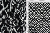 Tribal Boho Print Fabric DTY Brushed Knit 58/60" Wide Soft Stretch Material