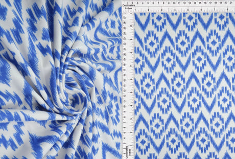 Tribal Boho Print Fabric DTY Brushed Knit 58/60" Wide Soft Stretch Material