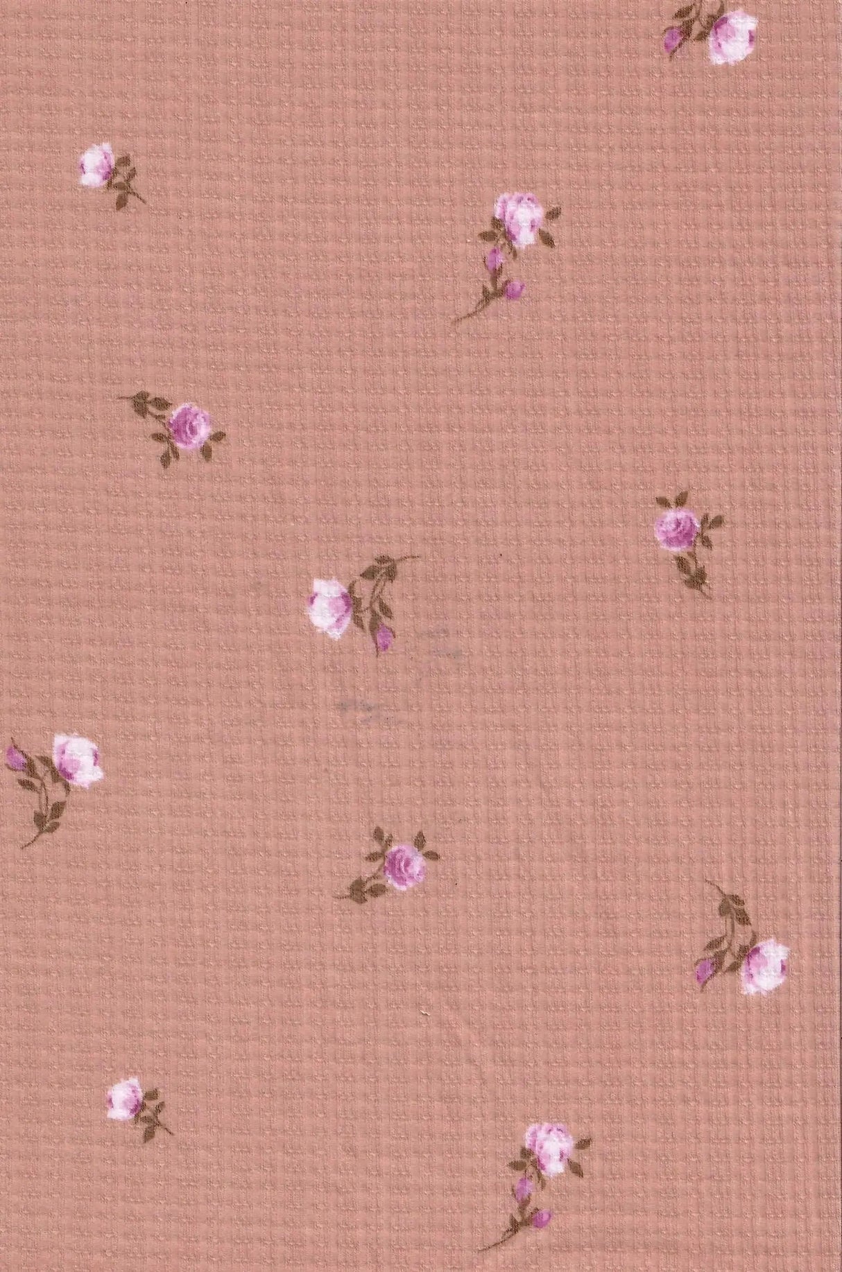 1 Yard Pointelle Ditsy Rib Knit Fabric, 58/60'' Wide Polyester Rayon Spandex Blend