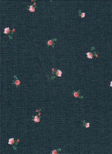 1 Yard Polyester Rayon Spandex 190 GSM Pointelle Ditsy Rib Print Fabric Soft 58/60" Width