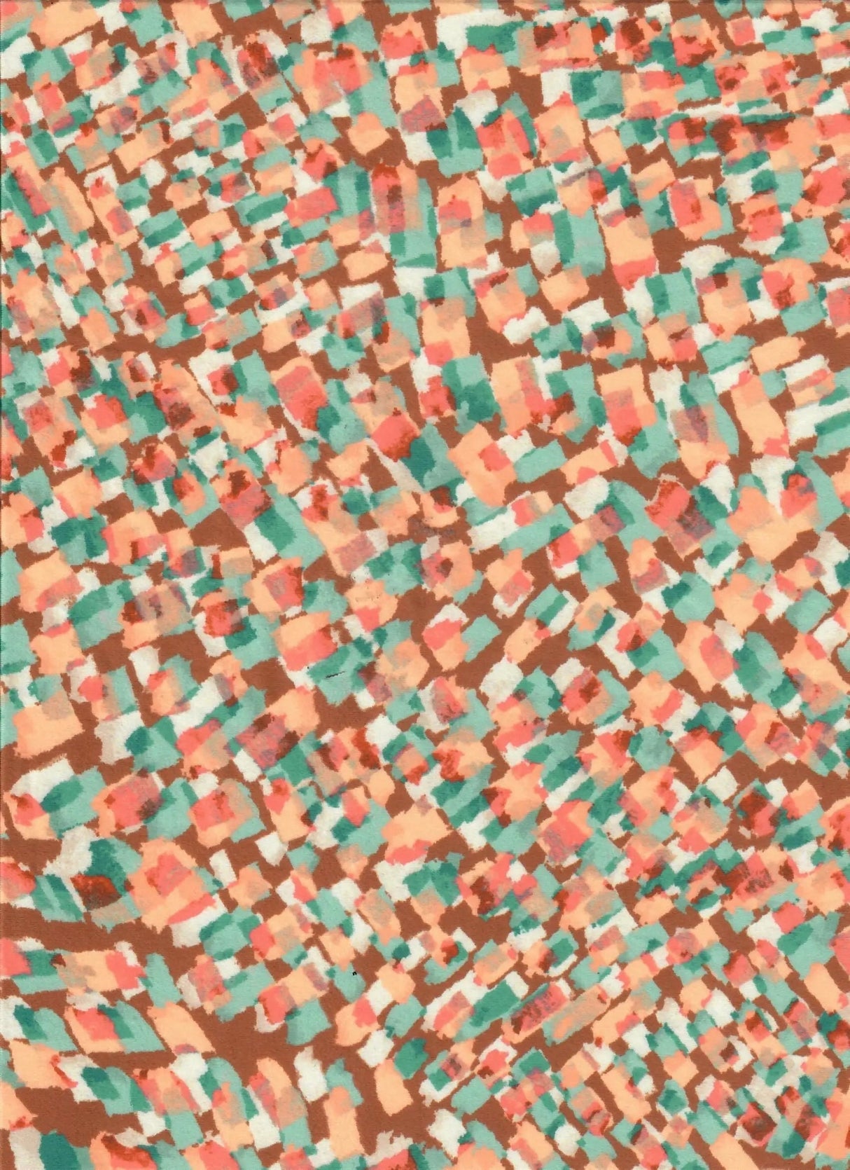 1 Yard Polyester Spandex 170 GSM DTY Brushed Abstract Digital Print Fabric Soft 58/60" Width