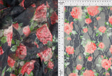 Floral Lace Print Fabric 92% Polyester 8% Spandex Soft Stretch 56/58 Inches Wide