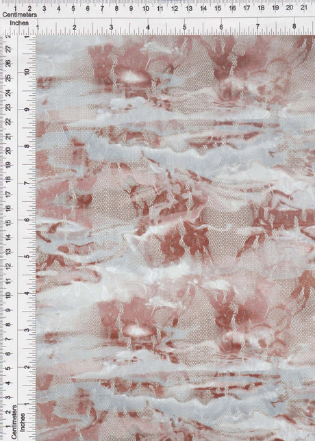 Abstract Lace Digital Print Fabric 92% Polyester 8% Spandex Soft Stretch 56/58 Inches Wide
