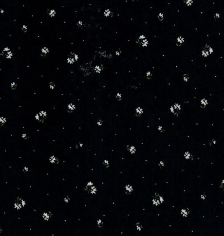 1 Yard Cotton-Style Ditsy Pointelle Print Knit Fabric, 61/63'' Wide Polyester Spandex Blend