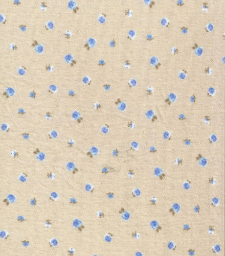1 Yard Cotton-Style Ditsy Pointelle Print Knit Fabric, 61/63'' Wide Polyester Spandex Blend