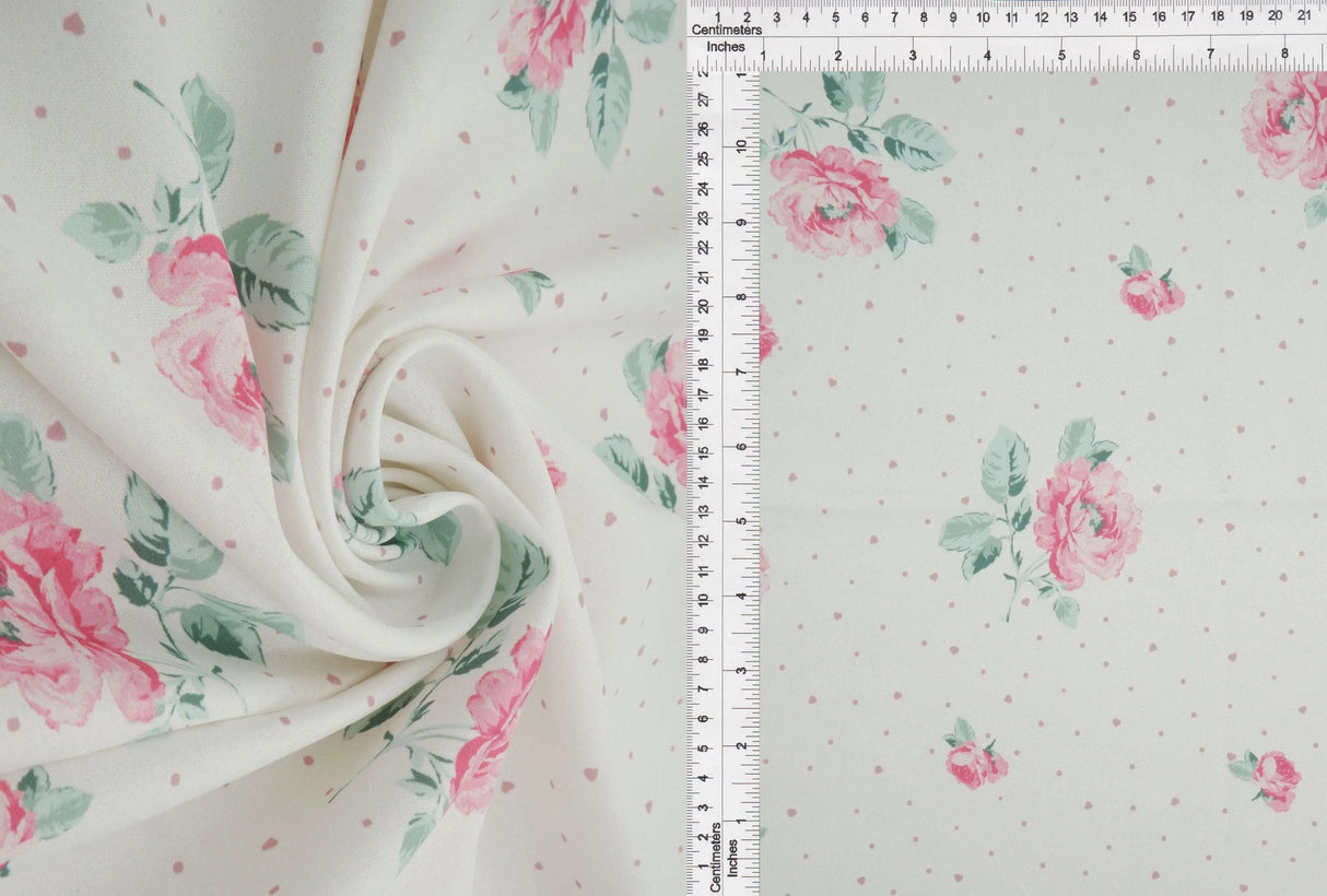 1 Yard CEY Floral Geo Digital Print Fabric, 58/59'' Wide 100% Polyester