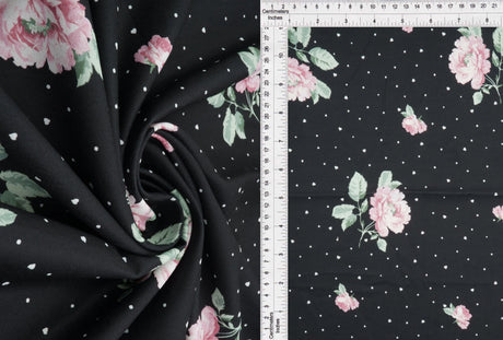 1 Yard CEY Floral Geo Digital Print Fabric, 58/59? Wide 100% Polyester