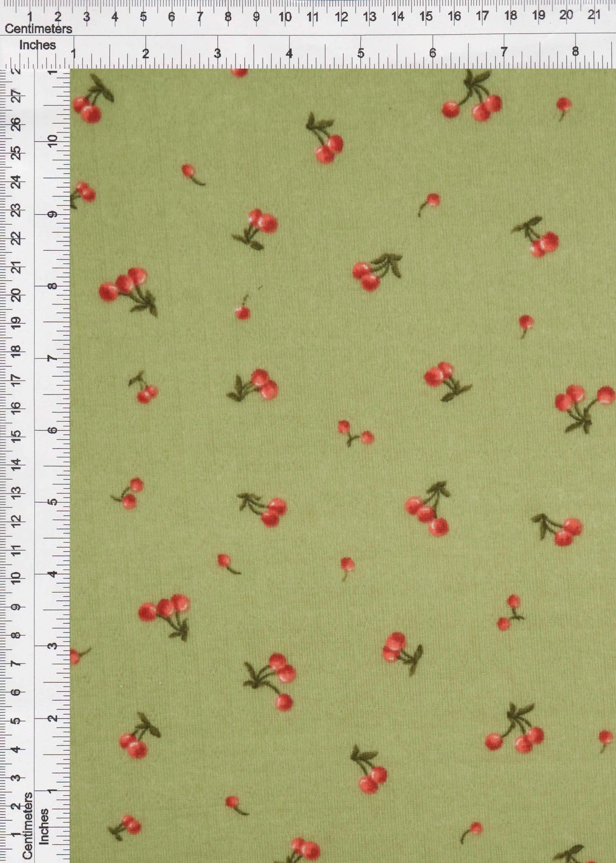 1 Yard Cotton Style Stretch Cherry Pointelle Knit Fabric 61/63 Inches Wide