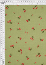 1 Yard Cotton Style Stretch Cherry Pointelle Knit Fabric 61/63 Inches Wide