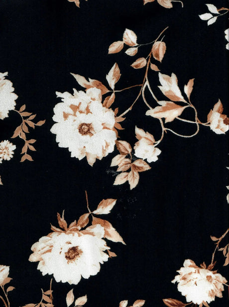 1 Yard Floral CEY Airflow Print Fabric, 58/59? Wide 100% Polyester
