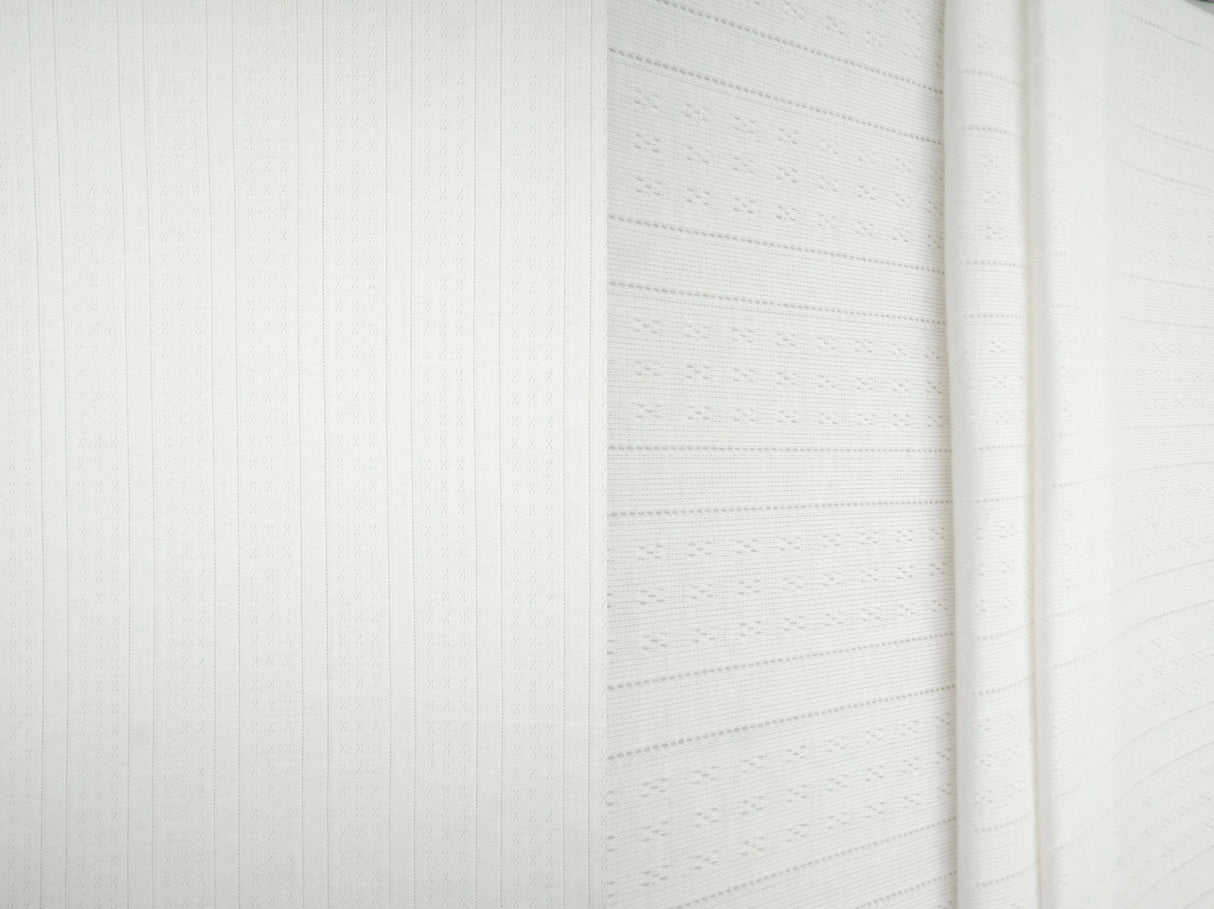 1 Yard Cotton Style Pointelle Rib Knit Fabric Soft Rayon Blend 68/70 Inches Wide