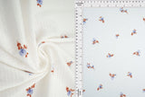 1 Yard Pointelle Ditsy Rib Knit Fabric, 58/60'' Wide Polyester Rayon Spandex Blend