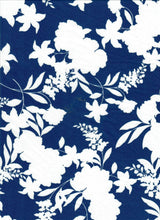 1 Yard DTY Floral Print Fabric 190 GSM Polyester Spandex Blend 58/60" Width