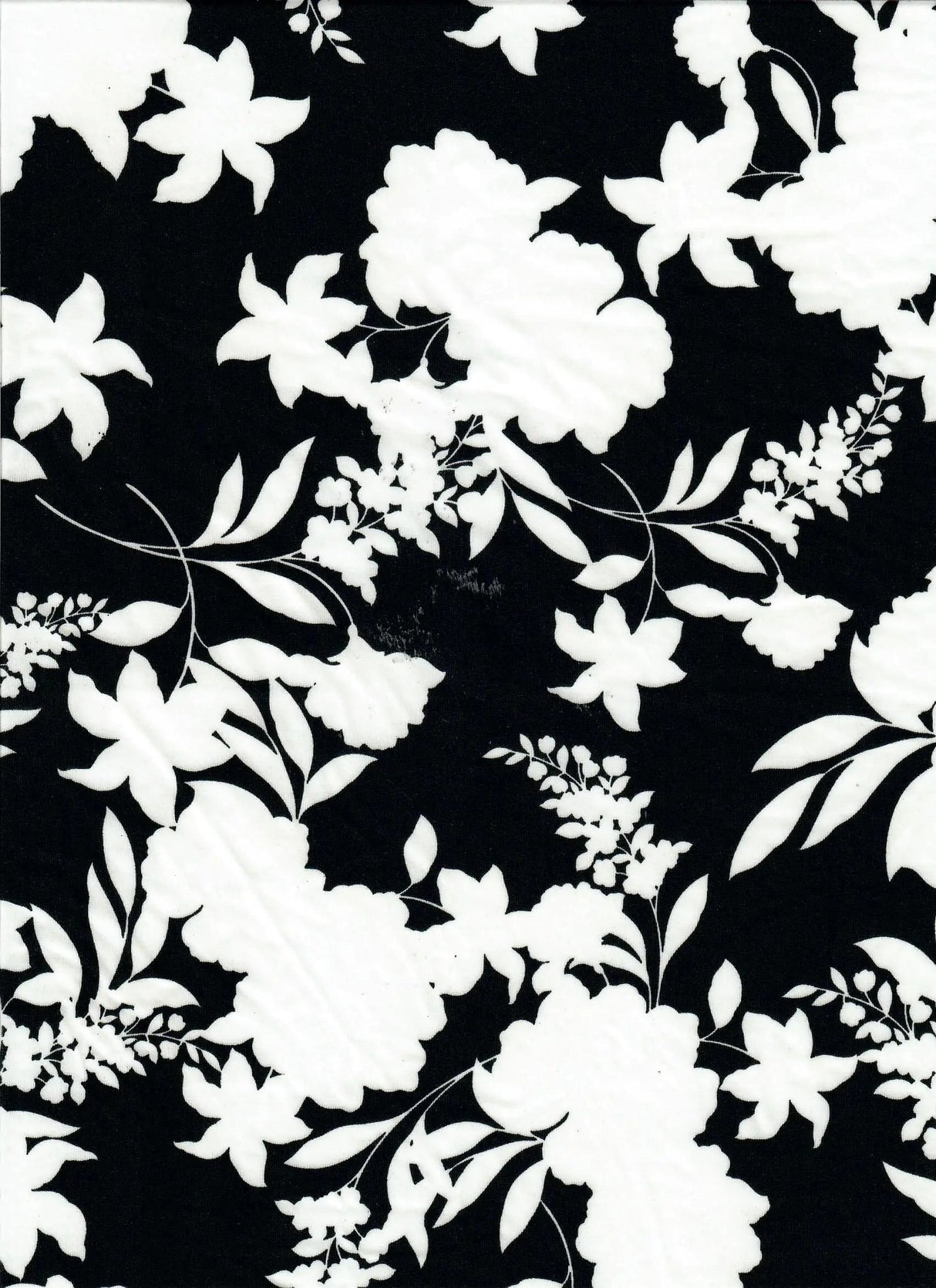 1 Yard DTY Floral Print Fabric 190 GSM Polyester Spandex Blend 58/60" Width
