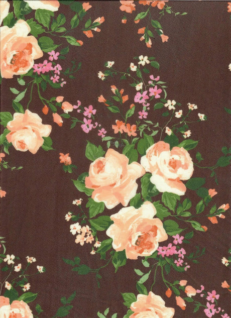 Digital Floral Mesh Fabric Lightweight Stretch Sheer, 54” Wide for Fashion & Crafts