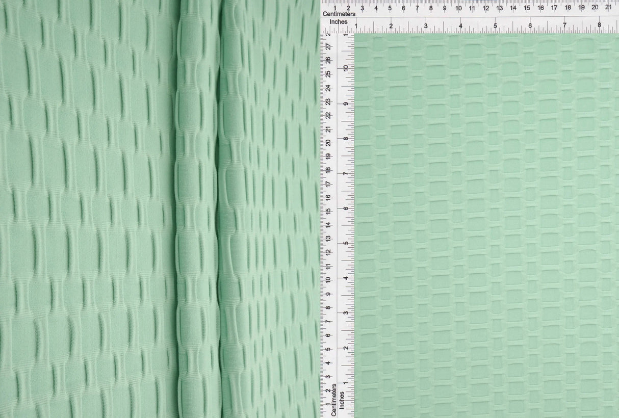 1 Yard Honeycomb Knit Solid Stretch Jacquard Fabric 58/60 Inch Wide