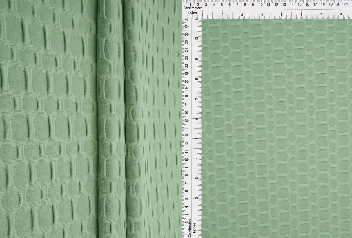 1 Yard Polyester Spandex Honeycomb Knit Solid Fabric 58/60" Width