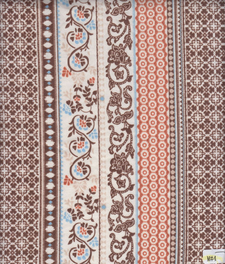 1 Yard Boho Stripe DTY Knit Fabric Soft Brushed Stretch Polyester Spandex 58/60 Inch Wide