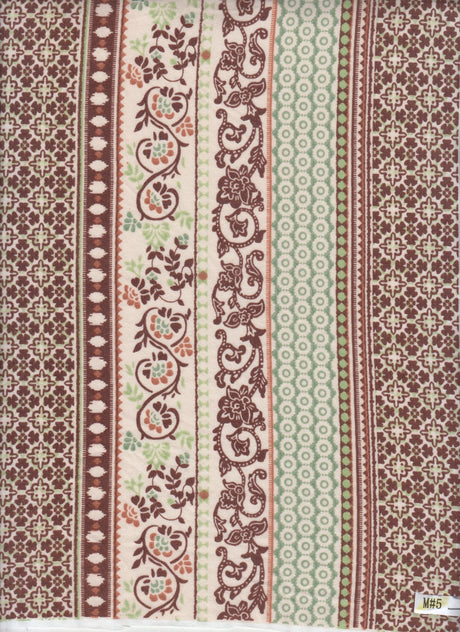 1 Yard Soft Stretch DTY Brushed Boho Stripe Knit Fabric 58/60 Inches Wide