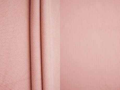 1 Yard Solid Stretch 2x2 Waffle Thermal Knit Fleece Fabric 57 59 Inches Wide