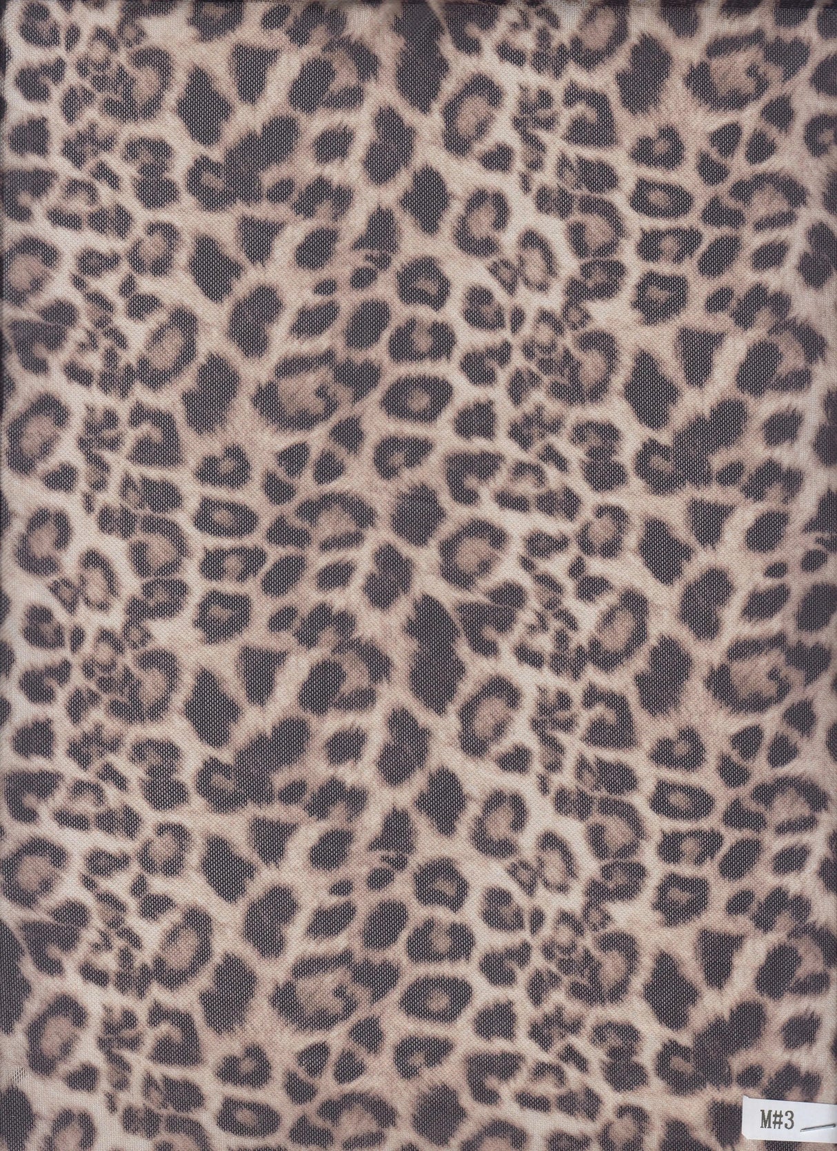 1 Yard Brown Digital Mesh Animal Print Fabric, 58/60? Wide Polyester Spandex Blend