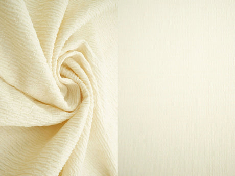 Solid Crinkle Jersey Fabric Stretch Polyester Knit, 58/60" Wide