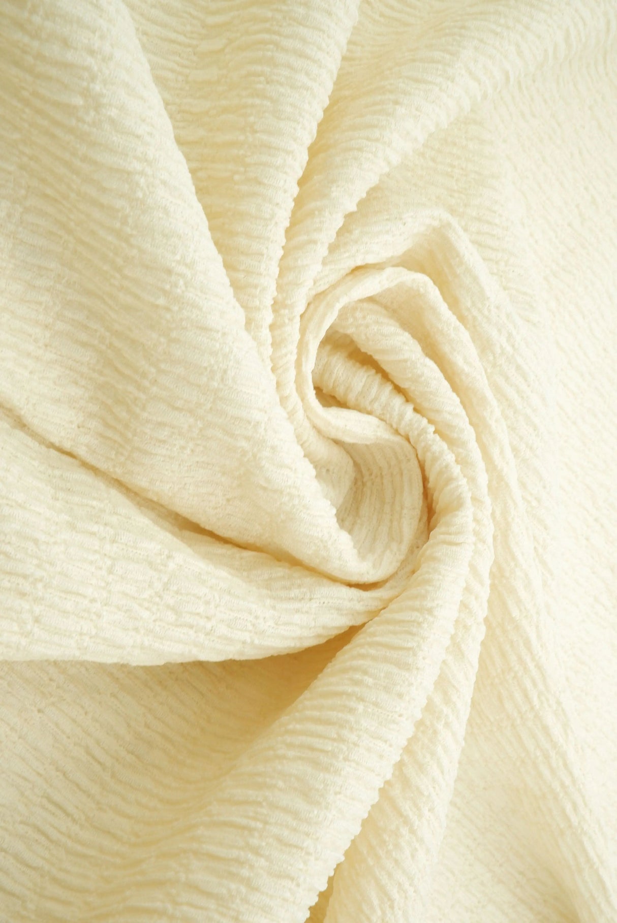 Solid Crinkle Jersey Fabric Stretch Polyester Knit, 58/60" Wide