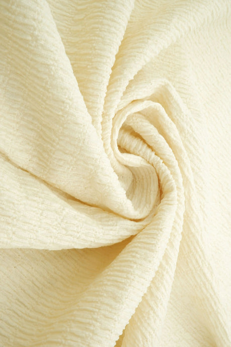 Solid Crinkle Jersey Fabric Stretch Polyester Knit, 58/60" Wide