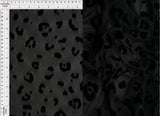 1 Yard Leopard Flocking Mesh Fabric, 56/57'' Wide Polyester Spandex Blend
