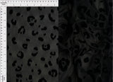 1 Yard Polyester Spandex 100 GSM Mesh Fabric Leopard Flocking Soft Stretch Sheer 56/57" Width