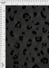 1 Yard Polyester Spandex 100 GSM Mesh Fabric Leopard Flocking Soft Stretch Sheer 56/57" Width